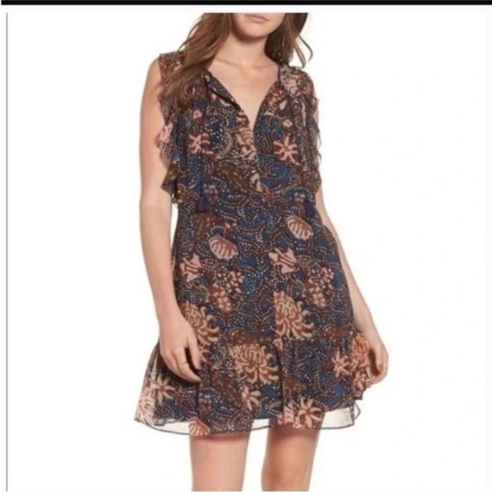 Madewell Lily Floral Ruffle Mini Dress S NWOT